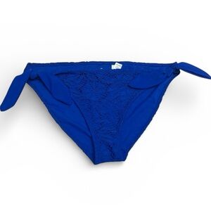 Aerie Cobalt Blue Crochet Bikini Bottom Large Side Tie Swim Style Spring Break